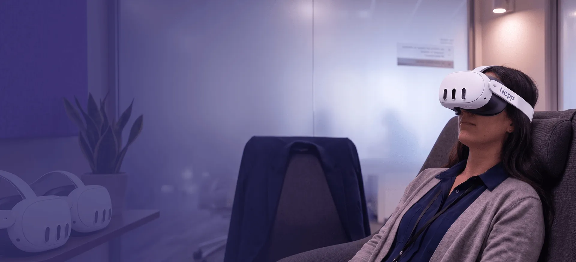 Person resting with the Napp PRO headset